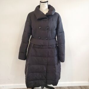 L.C.YiRen double breasted black puffer coat sz 8 (175/96A)